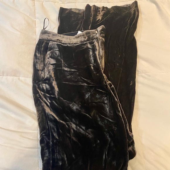Zara Green Velvet Trousers 